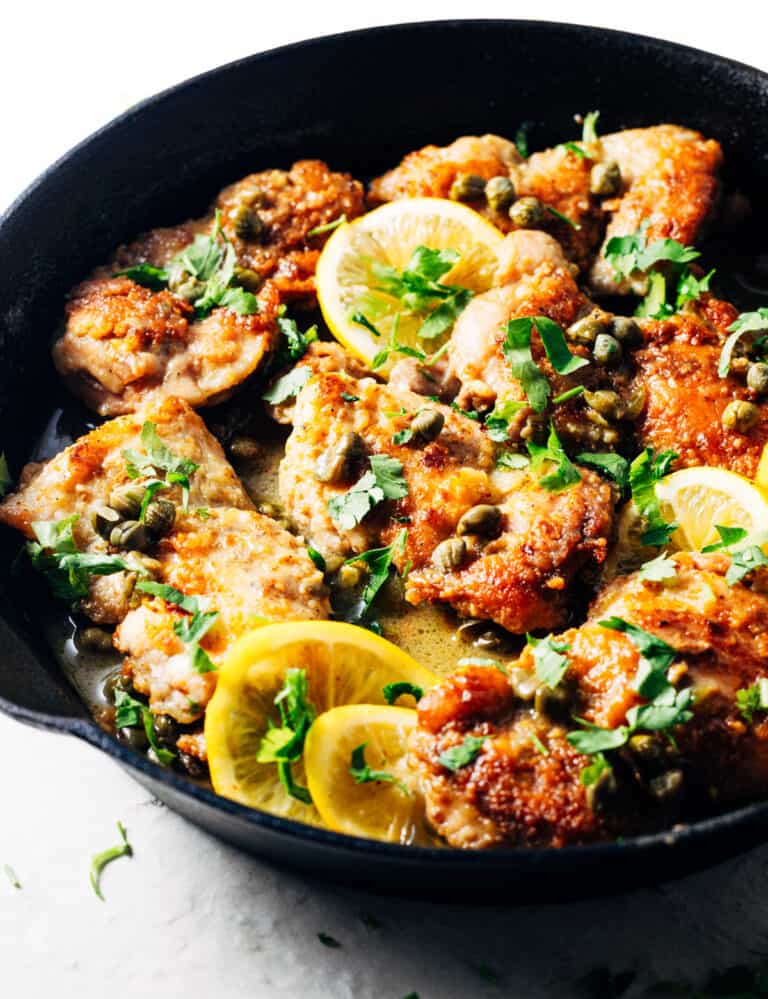 Chicken Thigh Piccata (Quick and Easy) Pinch and Swirl