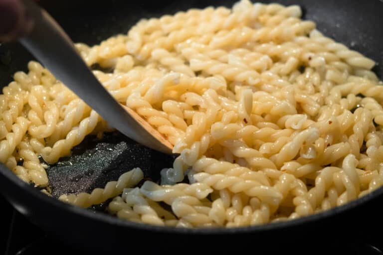 Gemelli Pasta with Lemon and Garlic Pinch and Swirl