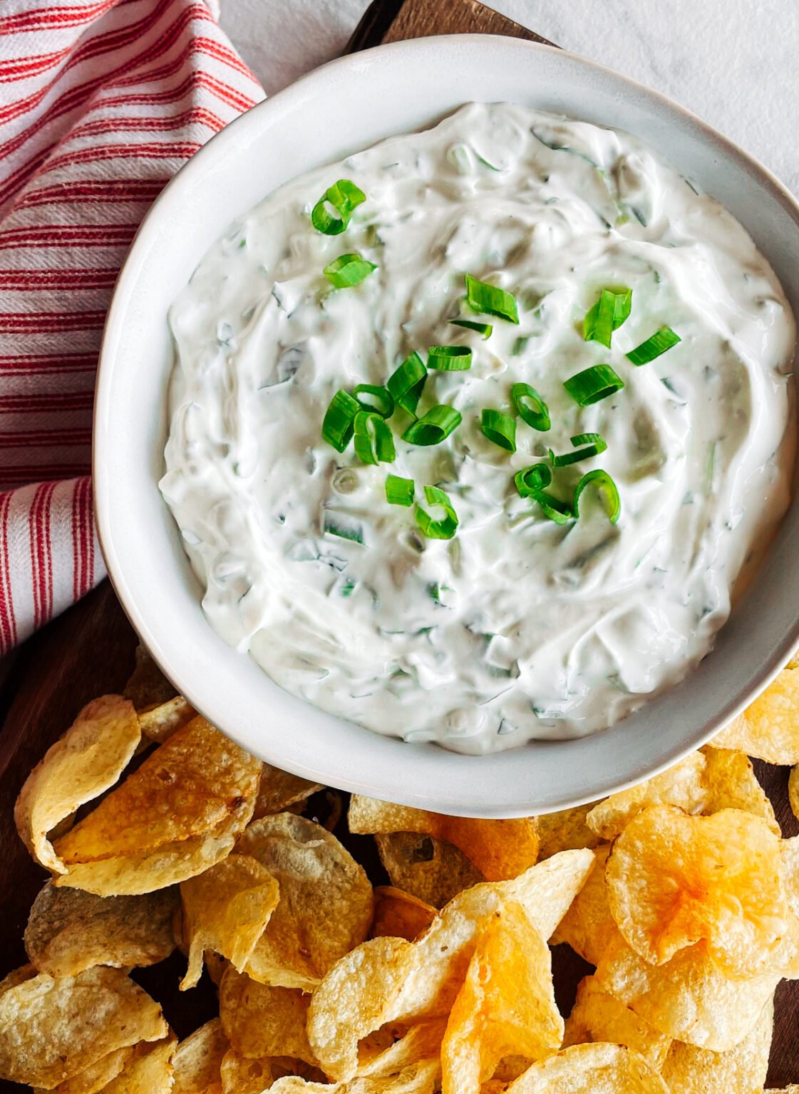 Green Onion Dip Pinch and Swirl
