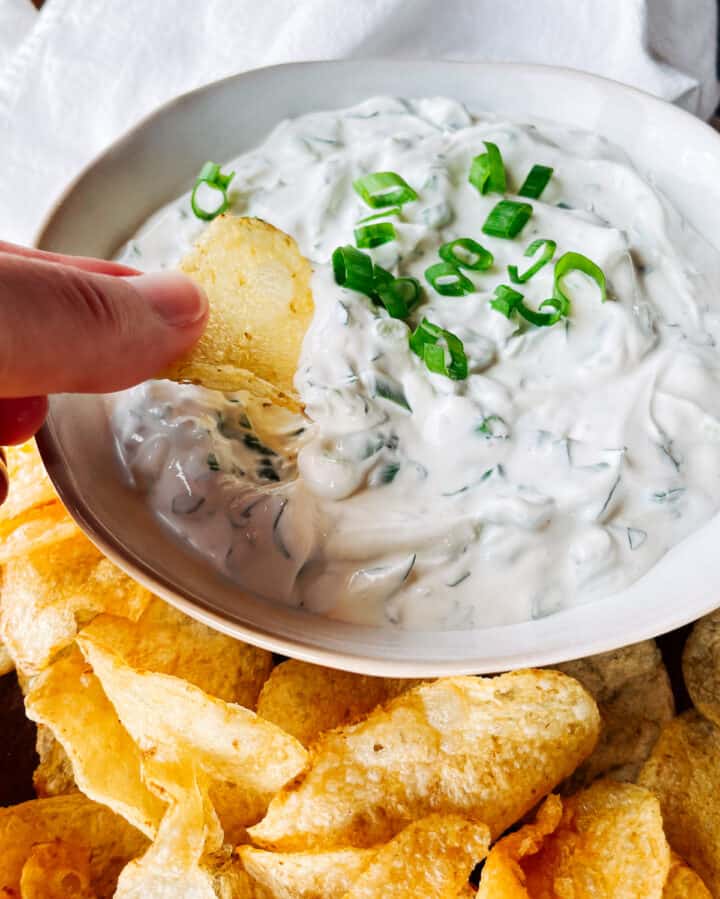 Green Onion Dip Pinch and Swirl