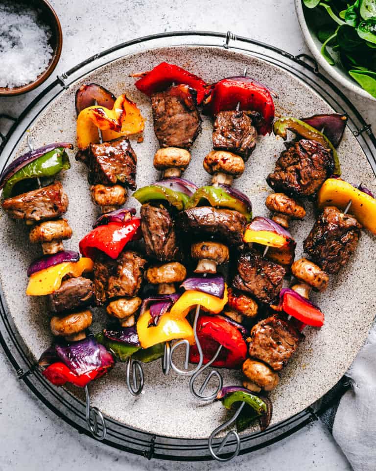 Steak Kabobs in the Oven Pinch and Swirl