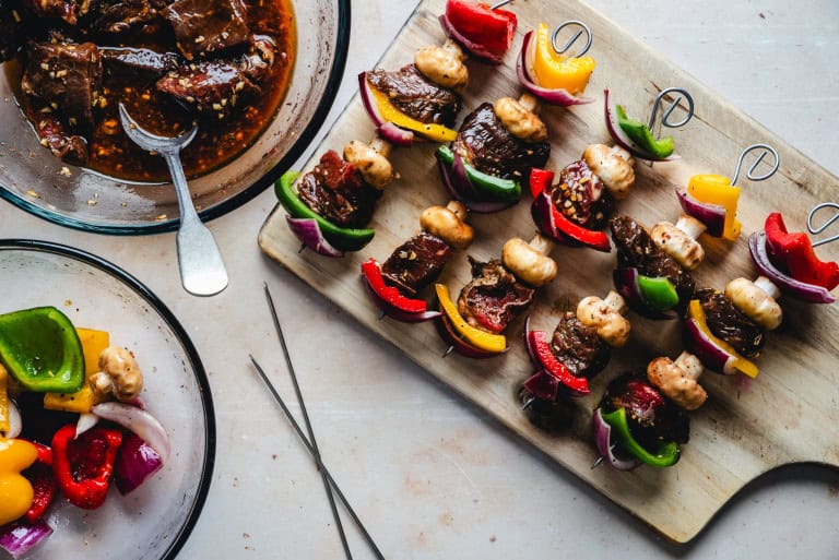 Steak Kabobs in the Oven Pinch and Swirl